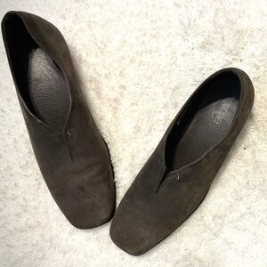 Arche Dark Brown Nubuck Slip-On Shoes